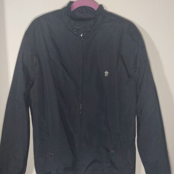 French Connection Men's Navy Blue Zip Up Jacket Size X-Large - Picture 3 of 9